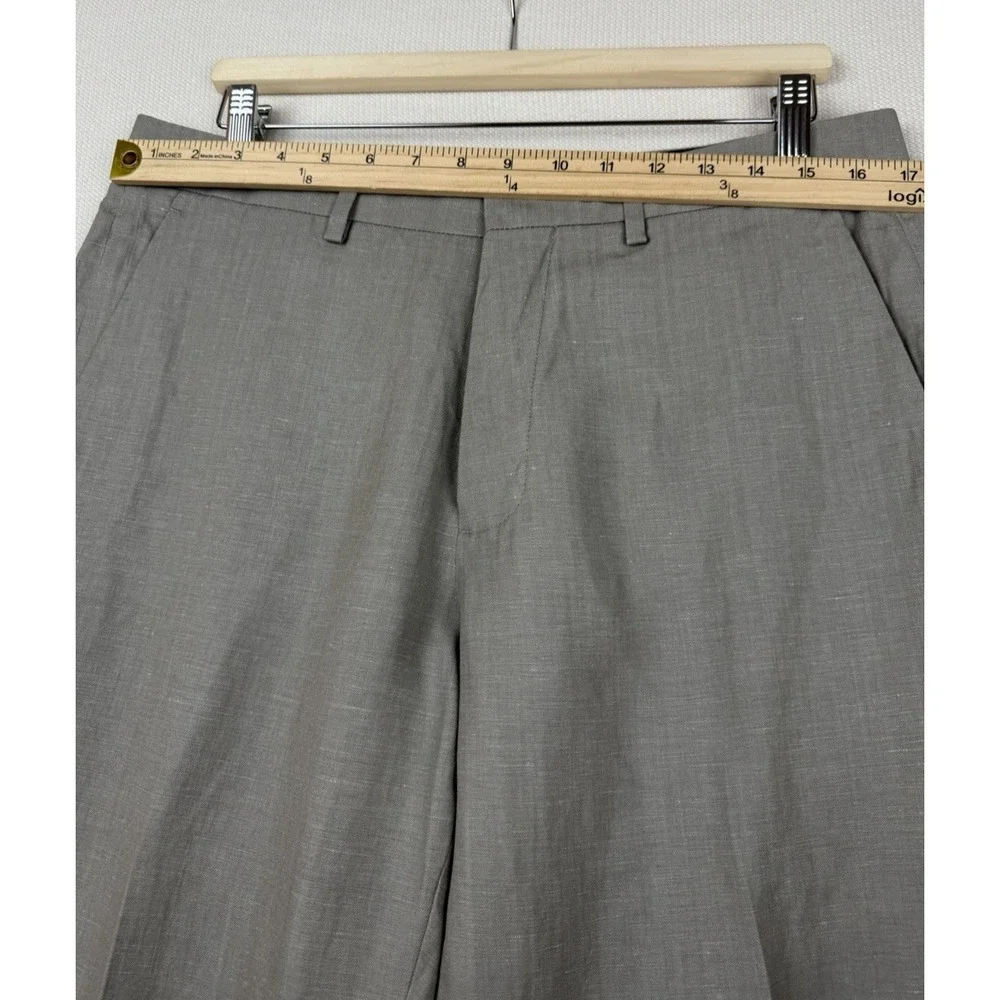 Bonobos Marzotto Wool Linen Blend Athletic Fit Trousers Pants 34x30 Beige Preppy